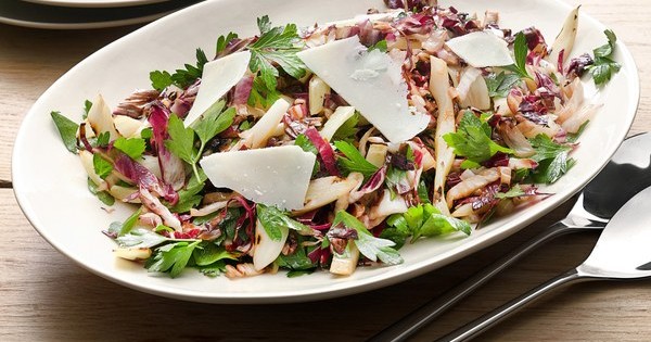 Grilled "Tricolore" Salad with Radicchio, Fennel and Parsley
