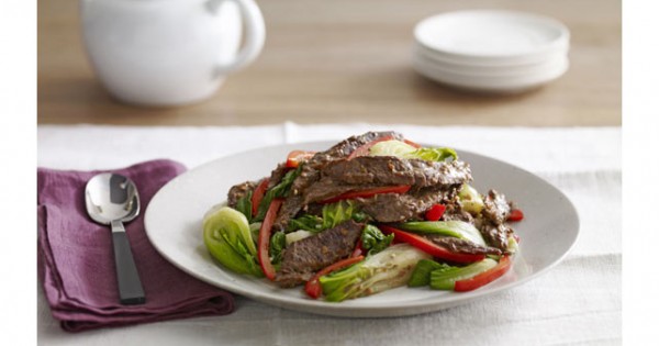 Asian Beef with Baby Bok Choy