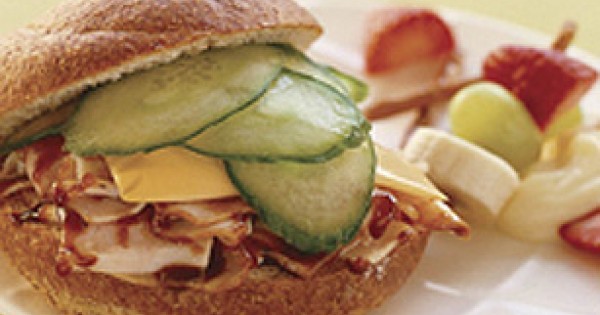 Quick BBQ Turkey & Cheese Sandwich