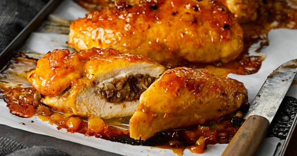 Apricot Chicken Roulade