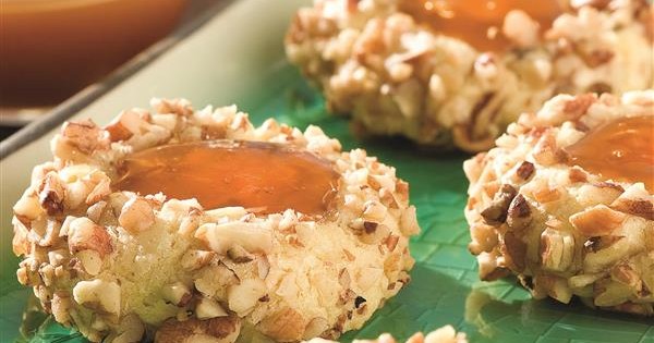Caramel Apricot Thumbprint Cookies