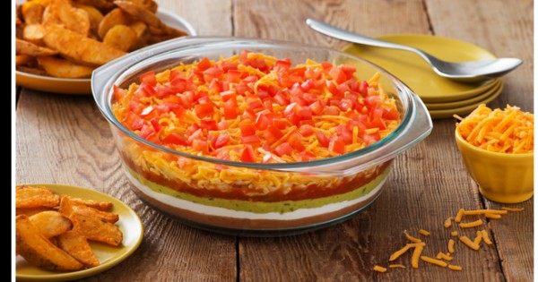 7-Layer Dip & Spicy Wedges