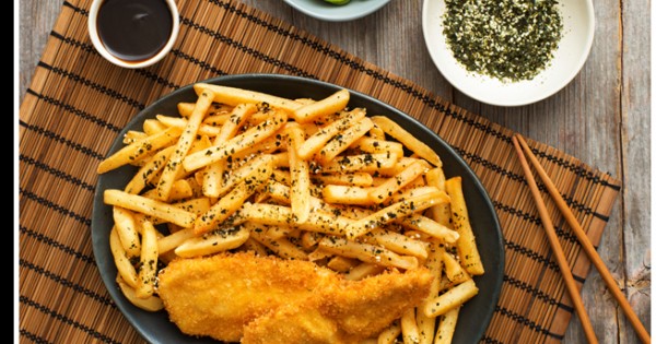 Chicken Katsu With Japanese Furikake Superfries