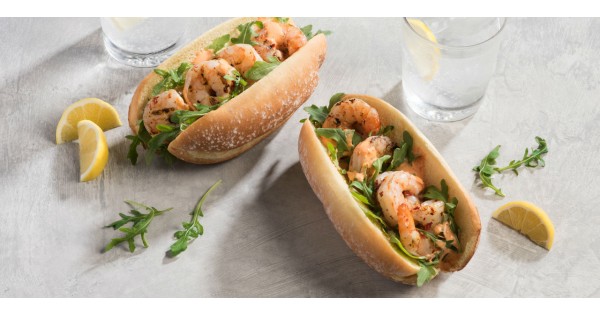 Grilled Shrimp and Arugula Rolls