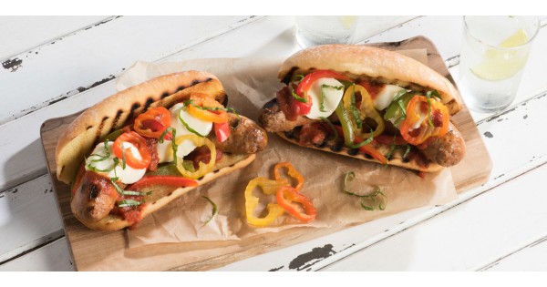 Sausage and Pepper Grilled Hoagies