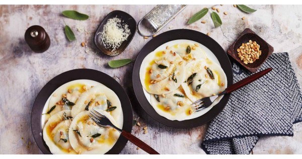 Spinach, Pumpkin & Ricotta Ravioli