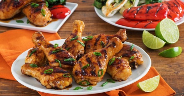 Sticky Honey-Sriracha Grilled Drumsticks