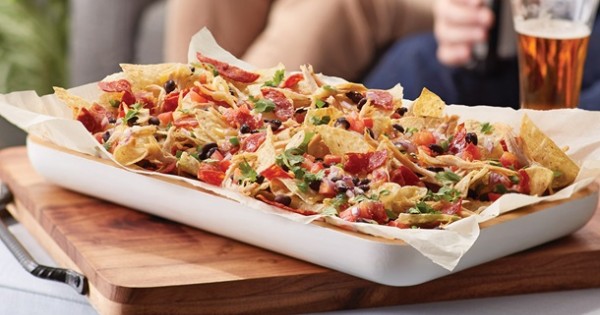 Smoked Gouda with Chicken and Chorizo Nachos