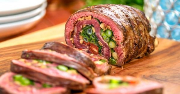 Grilled Thai Curry Beef Roll