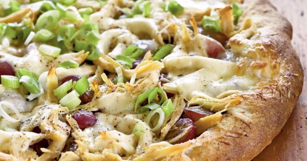 Chicken, Red Grape, and Pesto Pizza