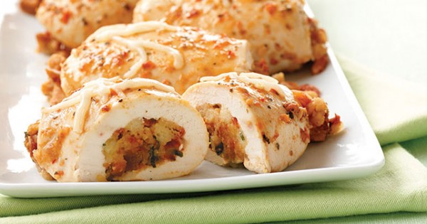 Bruschetta & Cheese Stuffed-Chicken Breasts