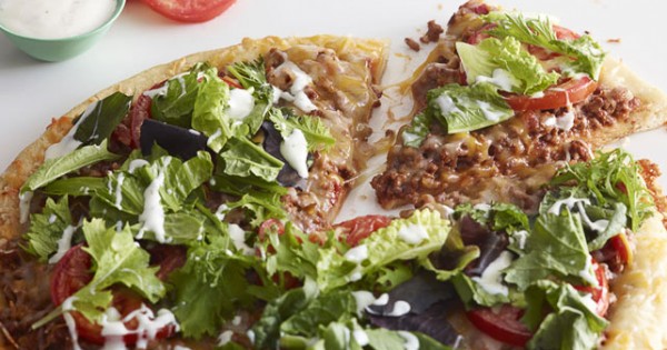 Salad-Topped Taco Pizza