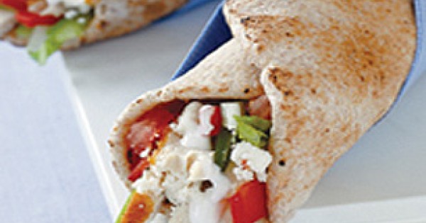 Greek Chicken in a Pita Wrap