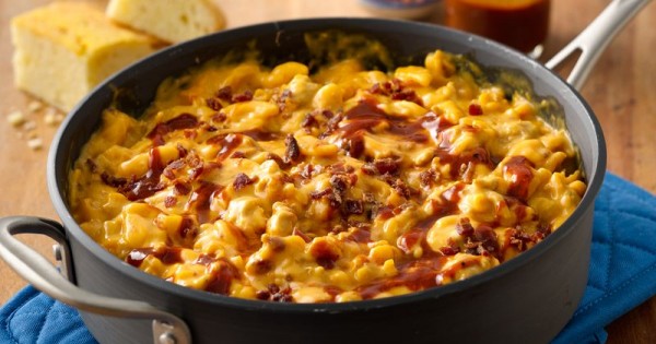 One Pot BBQ Cheeseburger Pasta