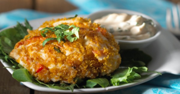 Crab Cakes with Cilantro Mayonnaise