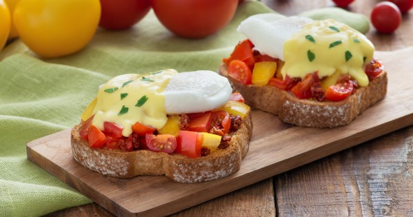 Four-Tomato Eggs Benedict