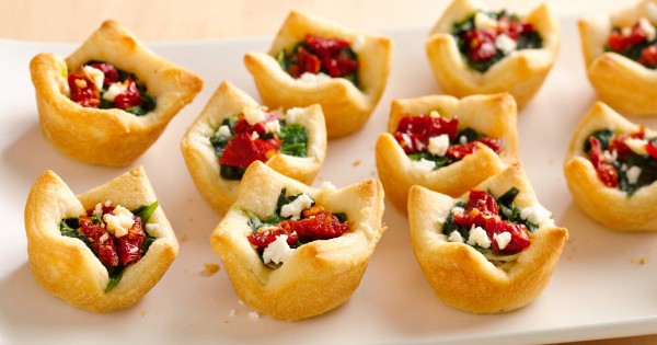 Spinach Artichoke and Feta Bites