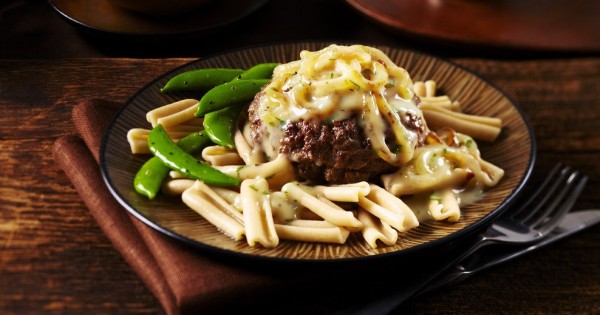 Hamburger Steak with Caramelized Onion Sauce
