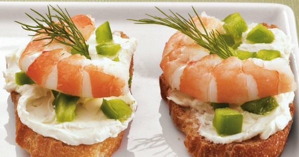 Shrimp and Dill Toasts