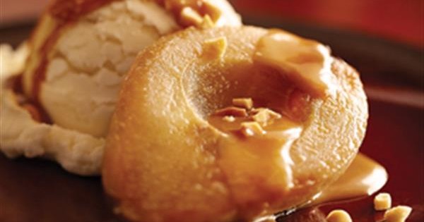 Roasted Pears with Peanut Butter-Caramel Sauce