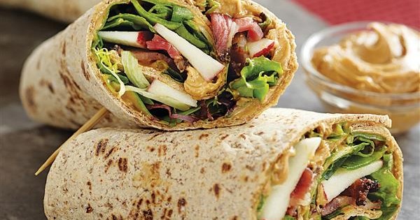 Nutty Bacon Apple Wraps