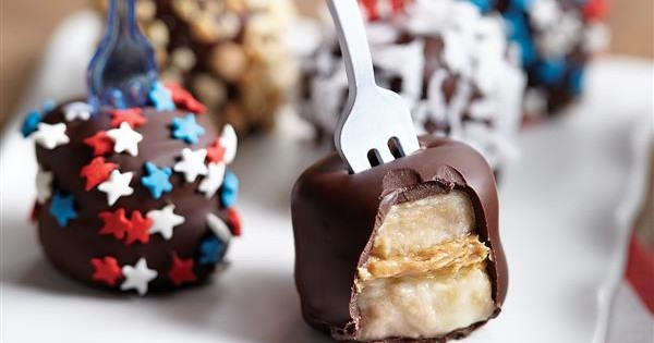 Frozen Chocolate Covered Peanut Butter Banana Bites
