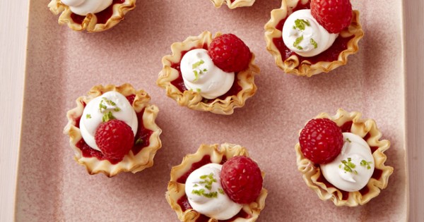 Raspberry-Lime 'Meringue' Mini Pies