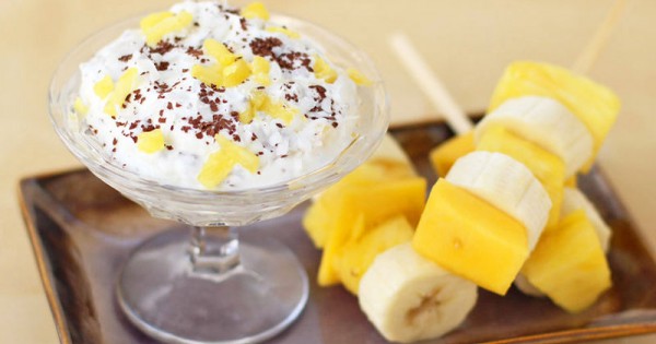 Greek Yogurt Coconut Tropical Fruit Dip