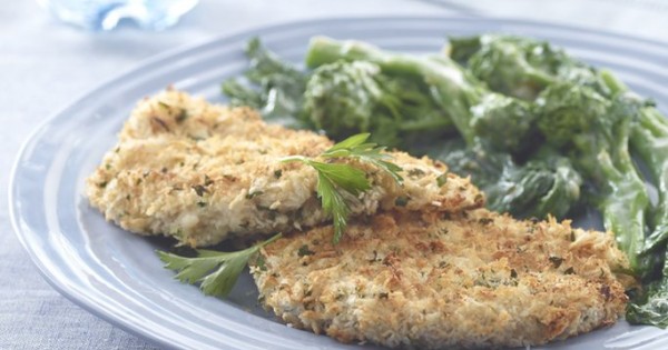 Pork Schnitzel with Creamed Rapini