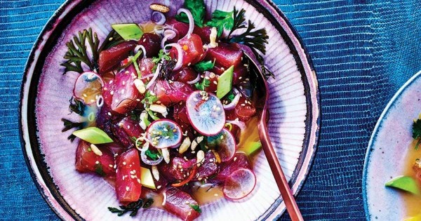 Salmon Ceviche with Avocado and Mango