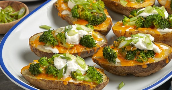 Broccoli-Cheese Potato Skins