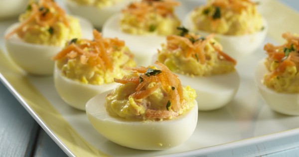 Corned Beef Devilled Eggs