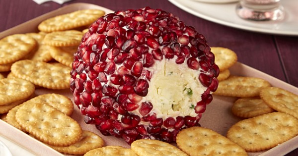 Savoury Pomegranate Cheese Ball