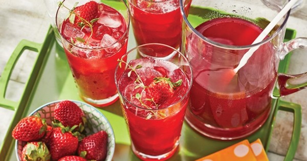 Strawberry Thyme Iced Tea