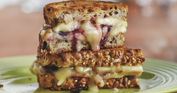 Brie & Blueberry Grilled Cheese Sandwich