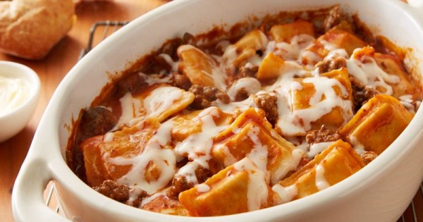 Microwave Ravioli Casserole