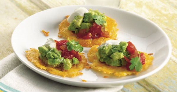 Guacamole-Cheese Crisps
