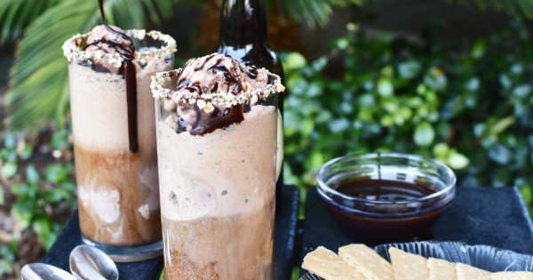 Guinness S'mores Ice Cream Float