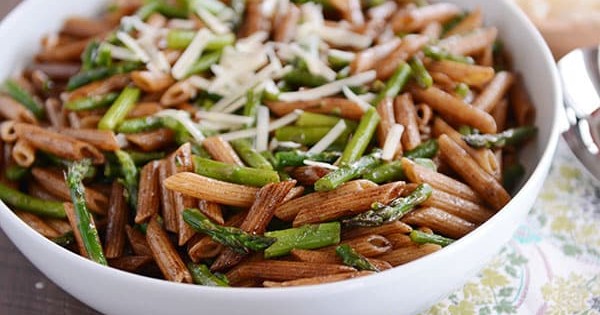 Penne with Roasted Asparagus and Balsamic Butter