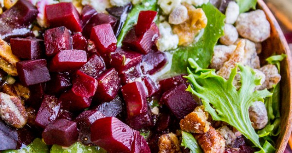 Green Salad with Feta and Beets (The Fanciest No-Chop Salad Ever)