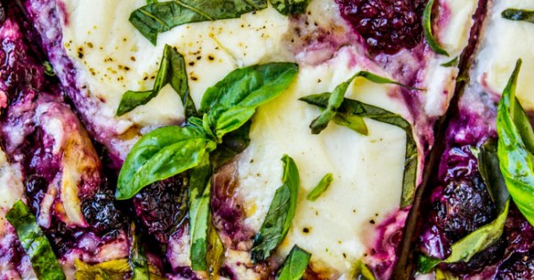 Blackberry Ricotta Pizza with Basil