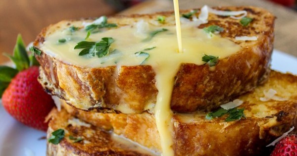 Savory Parmesan French Toast with Hollandaise Sauce