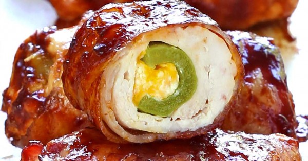 Bacon BBQ Chicken Bombs