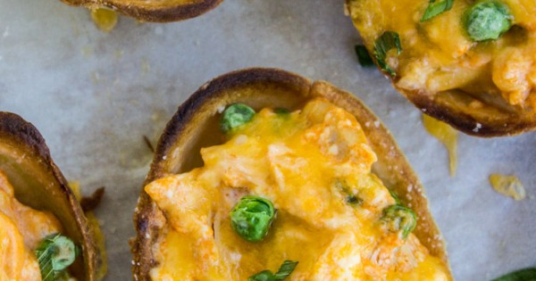 Cheesy Buffalo Chicken Boats