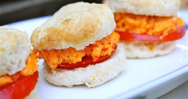 Pimiento Cheese, Tomato, and Biscuit Sandwiches