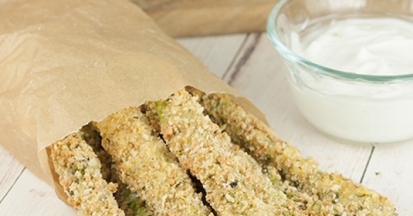 Baked Parmesan Asparagus Fries with Creamy Lemon Dipping Sauce