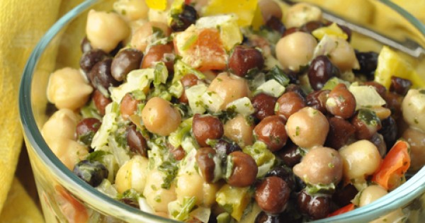 Summer Chickpea Black Bean Salad