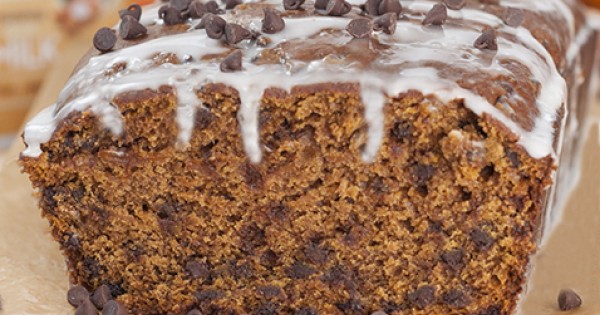 Bourbon-Glazed Chocolate Chip Pumpkin Bread