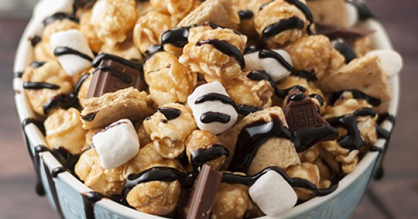 Caramel S'mores Popcorn + G.H. Cretors Popped Corn