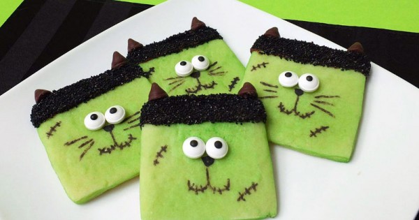 Halloween Frankencat Cookies